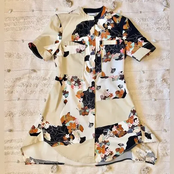 3.1 Phillip Lim Target Floral Zip Shirt Dress size medium - Picture 4 of 14